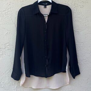 Forever 21: Black + Beige Dress Shirt